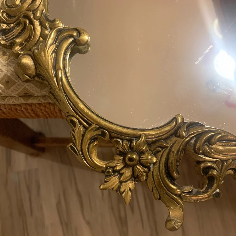🔥💕WOW Very large vintage mirror in Victorian brass🔥RARE - Picture 16 of 16